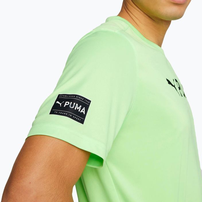 Ανδρικό μπλουζάκι προπόνησης PUMA Fit Logo Cf Graphic πράσινο 523098 34 5