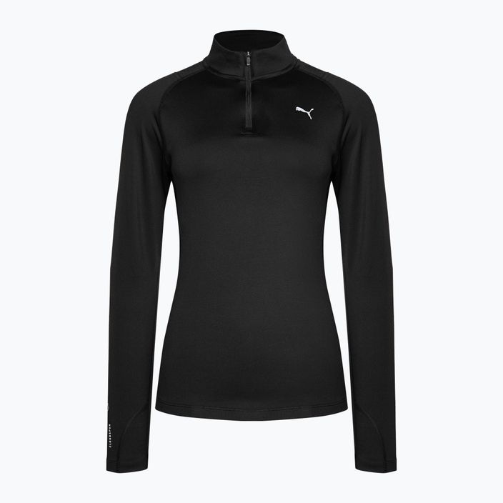 Γυναικείο τρέξιμο t-shirt PUMA Run Cloudspun 1/2 Zip μαύρο 523287 01
