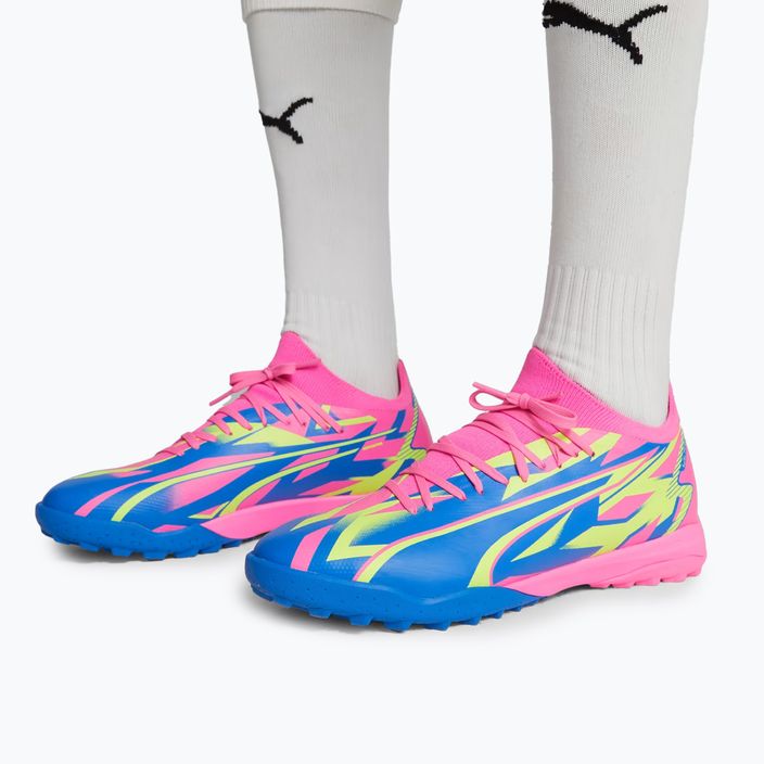 PUMA Ultra Match Energy TT ανδρικά ποδοσφαιρικά παπούτσια φωτεινό ροζ/κίτρινος συναγερμός/υψηλό μπλε 2