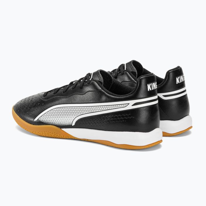 PUMA King Match IT ανδρικά ποδοσφαιρικά παπούτσια puma μαύρο/puma λευκό 3