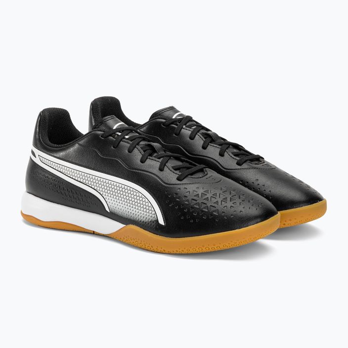 PUMA King Match IT ανδρικά ποδοσφαιρικά παπούτσια puma μαύρο/puma λευκό 4