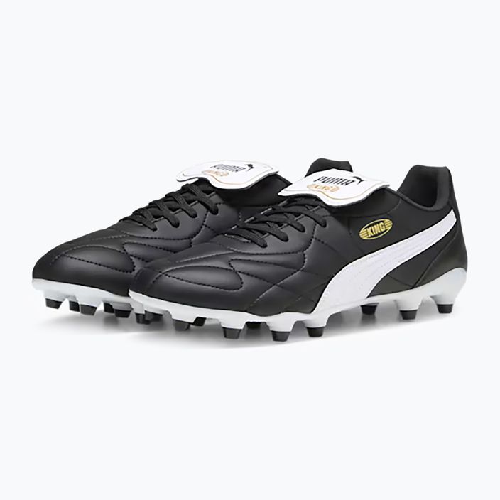 Ανδρικά ποδοσφαιρικά παπούτσια PUMA King Top FG/AG puma μαύρο/puma λευκό/puma χρυσό 13