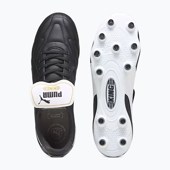 Ανδρικά ποδοσφαιρικά παπούτσια PUMA King Top FG/AG puma μαύρο/puma λευκό/puma χρυσό 14