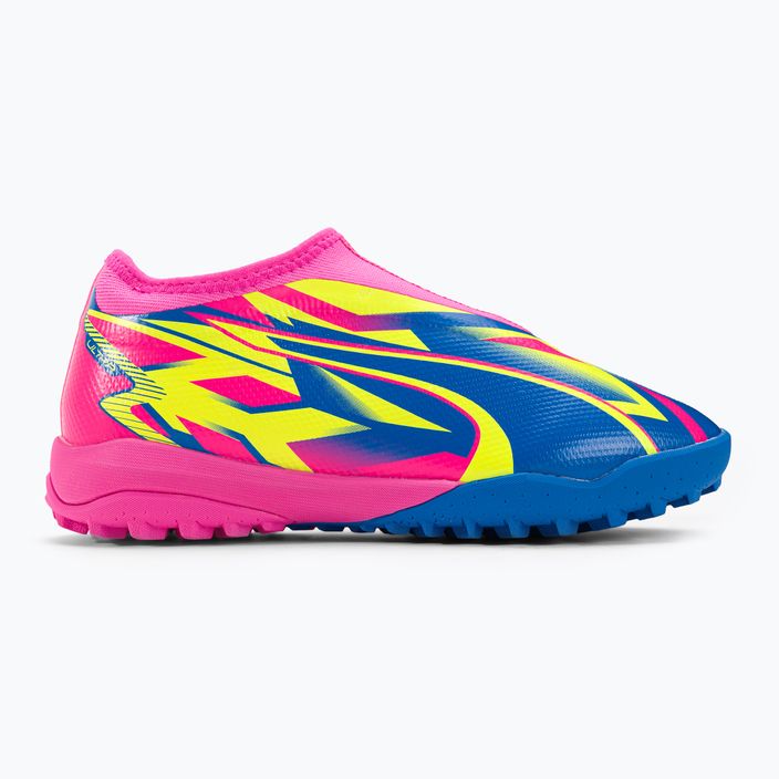PUMA Match Ll Energy TT + Mid Jr παιδικά ποδοσφαιρικά παπούτσια φωτεινό ροζ/υψηλό μπλε/κίτρινο συναγερμός 2