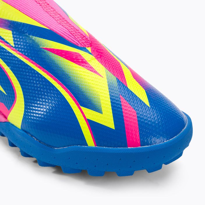 PUMA Match Ll Energy TT + Mid Jr παιδικά ποδοσφαιρικά παπούτσια φωτεινό ροζ/υψηλό μπλε/κίτρινο συναγερμός 7