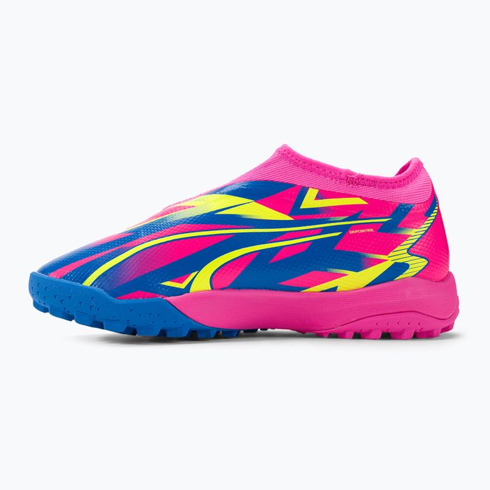 PUMA Match Ll Energy TT + Mid Jr παιδικά ποδοσφαιρικά παπούτσια φωτεινό ροζ/υψηλό μπλε/κίτρινο συναγερμός 10