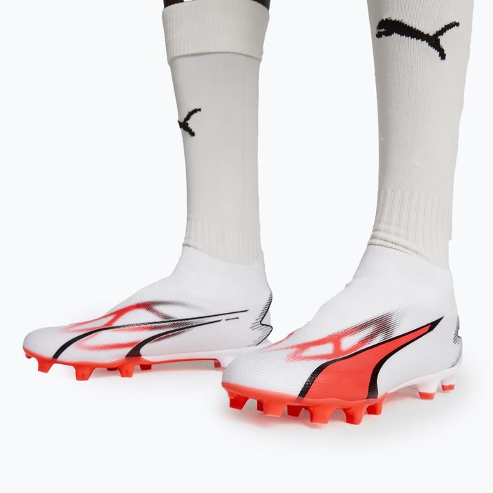 PUMA Ultra Match+ Ll FG/AG ανδρικά ποδοσφαιρικά παπούτσια puma λευκό/puma μαύρο/fire orchid 2