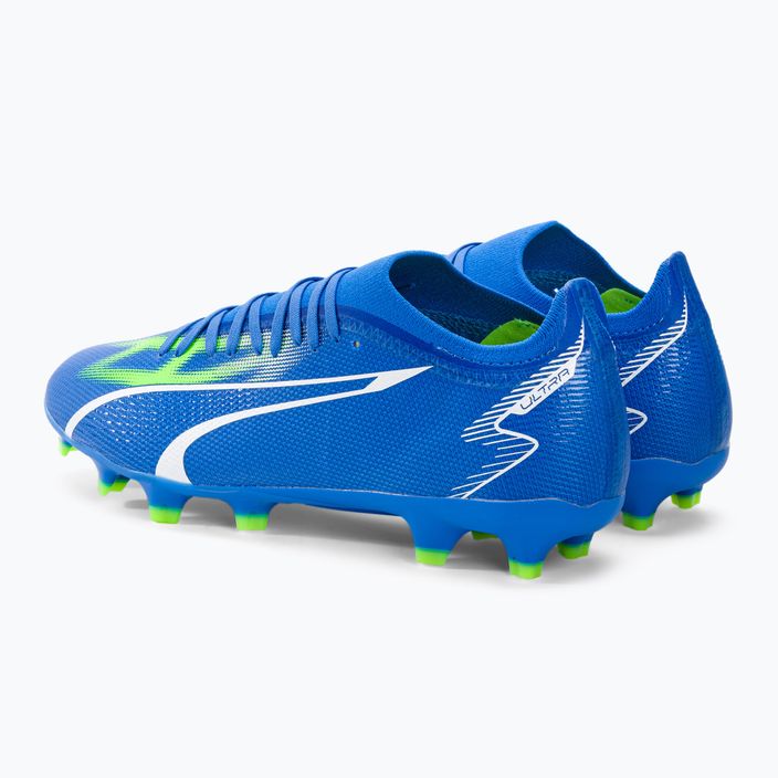 PUMA Ultra Match FG/AG ανδρικά ποδοσφαιρικά παπούτσια ultra blue/puma white/pro green 3