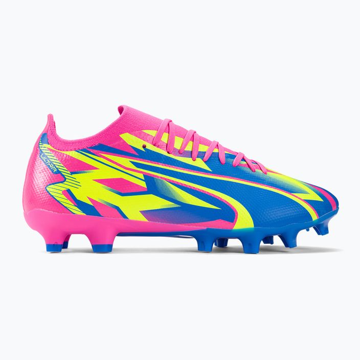 PUMA Ultra Match Energy FG/AG ανδρικές μπότες ποδοσφαίρου φωτεινό ροζ/κίτρινο συναγερμό/υψηλό μπλε 2
