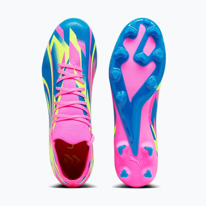 PUMA Ultra Match Energy FG/AG ανδρικές μπότες ποδοσφαίρου φωτεινό ροζ/κίτρινο συναγερμό/υψηλό μπλε 14