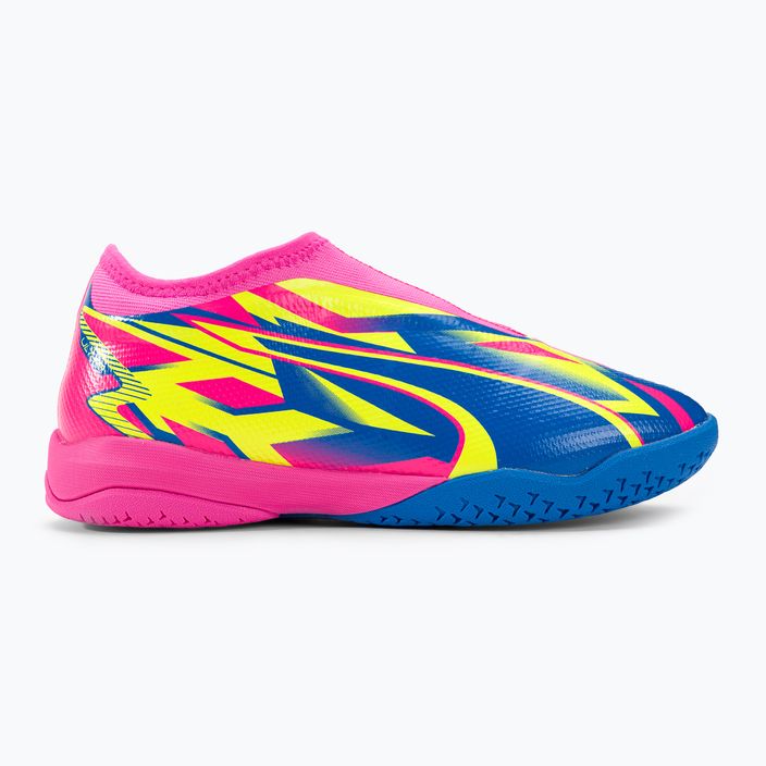 PUMA Ultra Match LL Energy IT+Mid Jr παιδικά ποδοσφαιρικά παπούτσια φωτεινό ροζ/υψηλό μπλε/κίτρινο συναγερμός 2