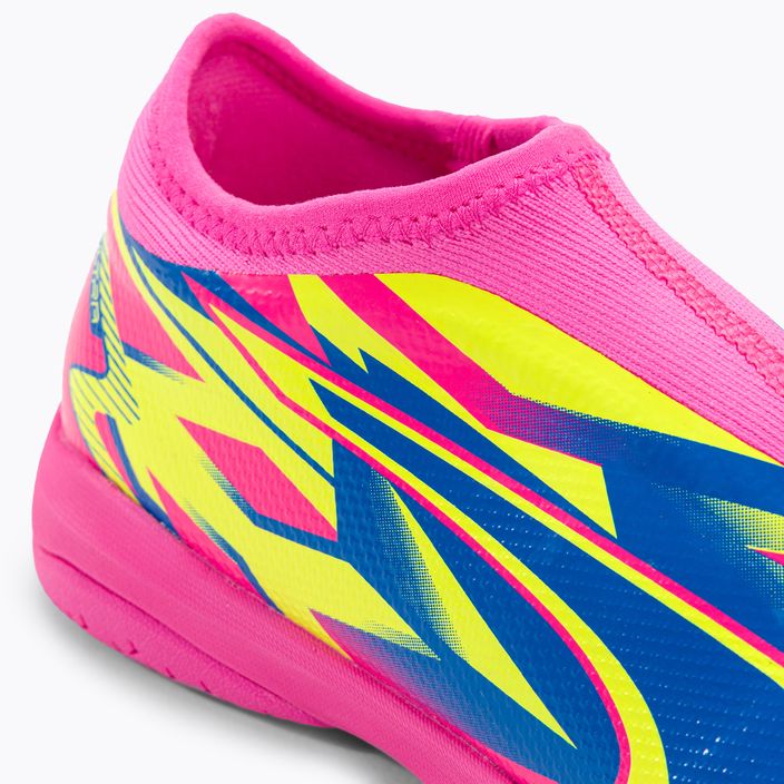 PUMA Ultra Match LL Energy IT+Mid Jr παιδικά ποδοσφαιρικά παπούτσια φωτεινό ροζ/υψηλό μπλε/κίτρινο συναγερμός 8