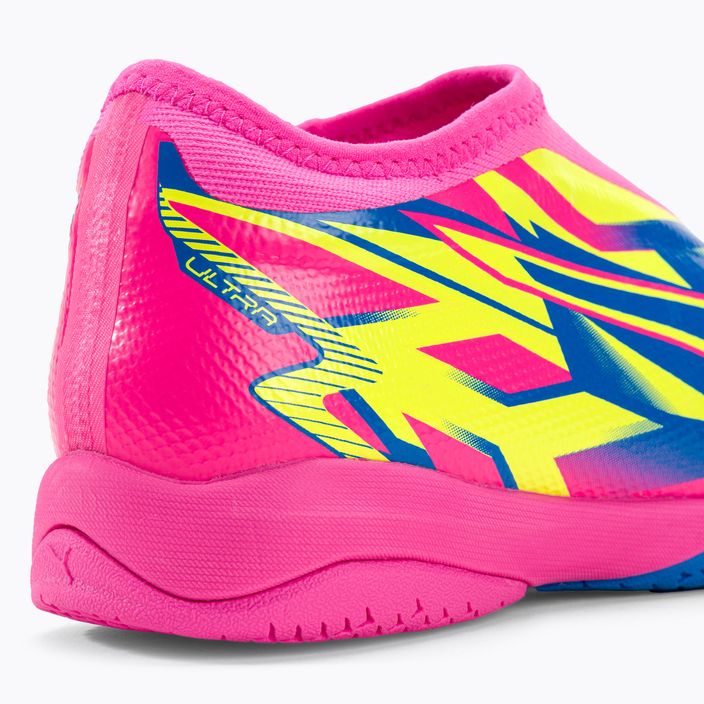 PUMA Ultra Match LL Energy IT+Mid Jr παιδικά ποδοσφαιρικά παπούτσια φωτεινό ροζ/υψηλό μπλε/κίτρινο συναγερμός 9