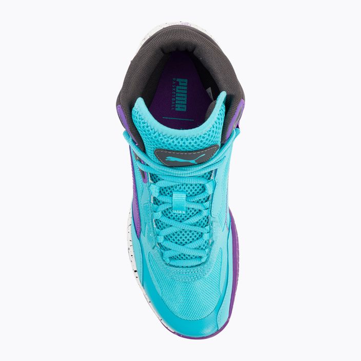 Ανδρικά παπούτσια μπάσκετ PUMA Playmaker Pro Mid μωβ glimmer/bright aqua/strong gray/white 6