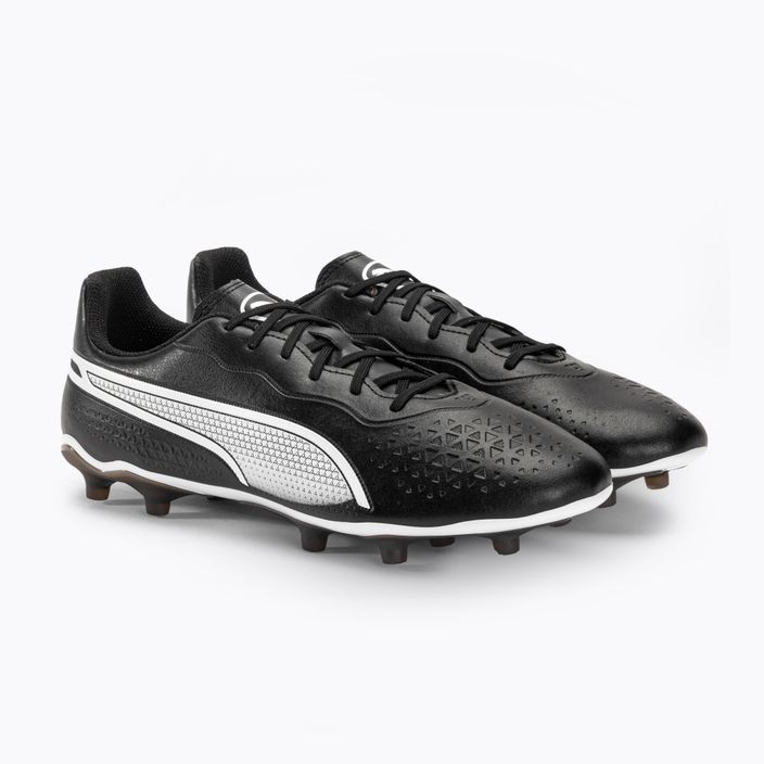 Ανδρικά ποδοσφαιρικά παπούτσια PUMA King Match FG/AG puma μαύρο/puma λευκό 4