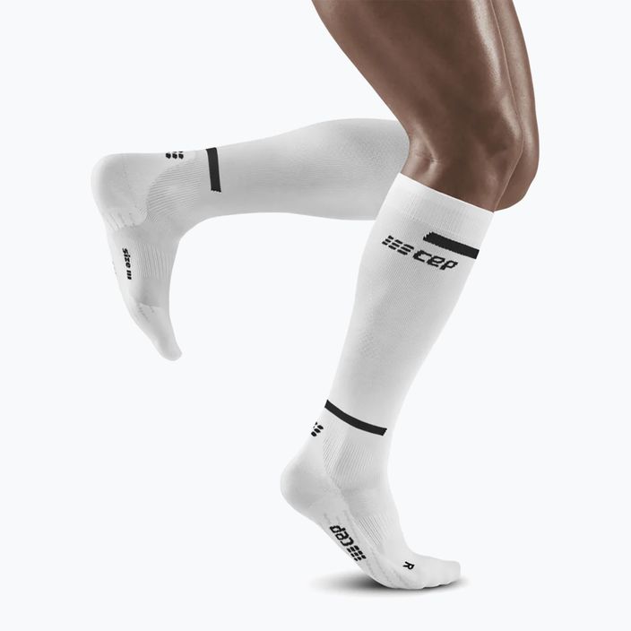 CEP Tall 4.0 ανδρικές κάλτσες συμπίεσης για τρέξιμο λευκές 2