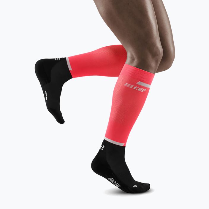 CEP Tall 4.0 ανδρικές κάλτσες συμπίεσης για τρέξιμο ροζ/μαύρες 4