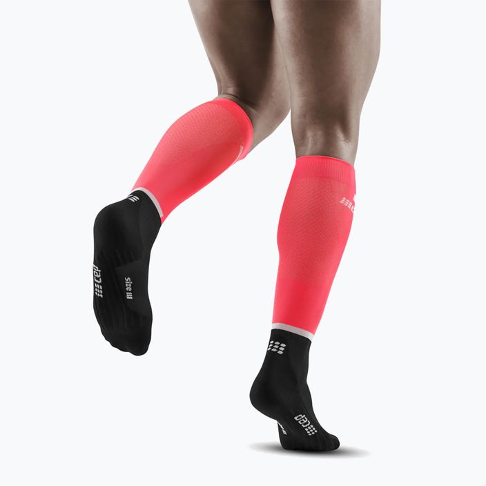 CEP Tall 4.0 ανδρικές κάλτσες συμπίεσης για τρέξιμο ροζ/μαύρες 5