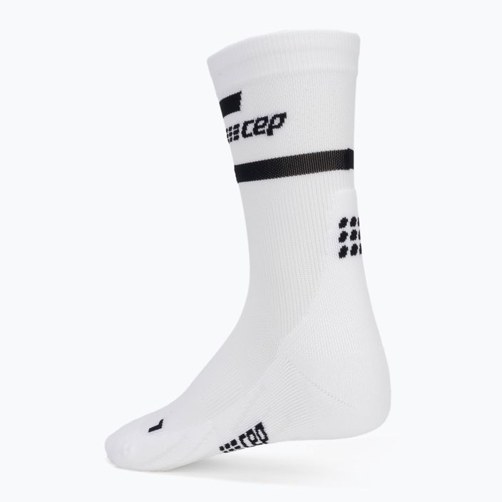 CEP Ανδρικές κάλτσες συμπίεσης για τρέξιμο 4.0 Mid Cut White 4