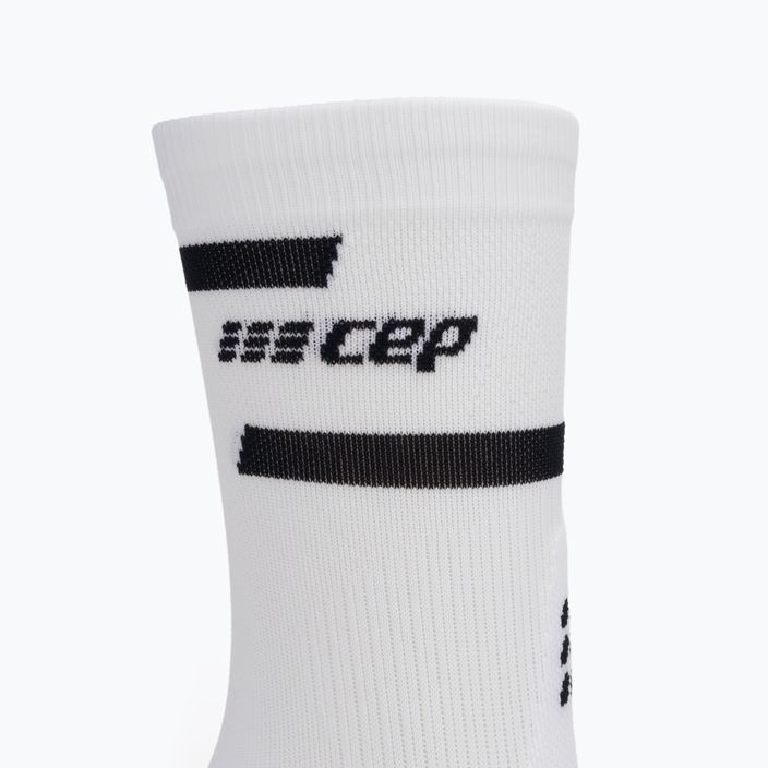 CEP Ανδρικές κάλτσες συμπίεσης για τρέξιμο 4.0 Mid Cut White 5