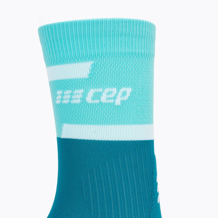 CEP Ανδρικές κάλτσες συμπίεσης για τρέξιμο 4.0 Mid Cut ocean/petrol 3