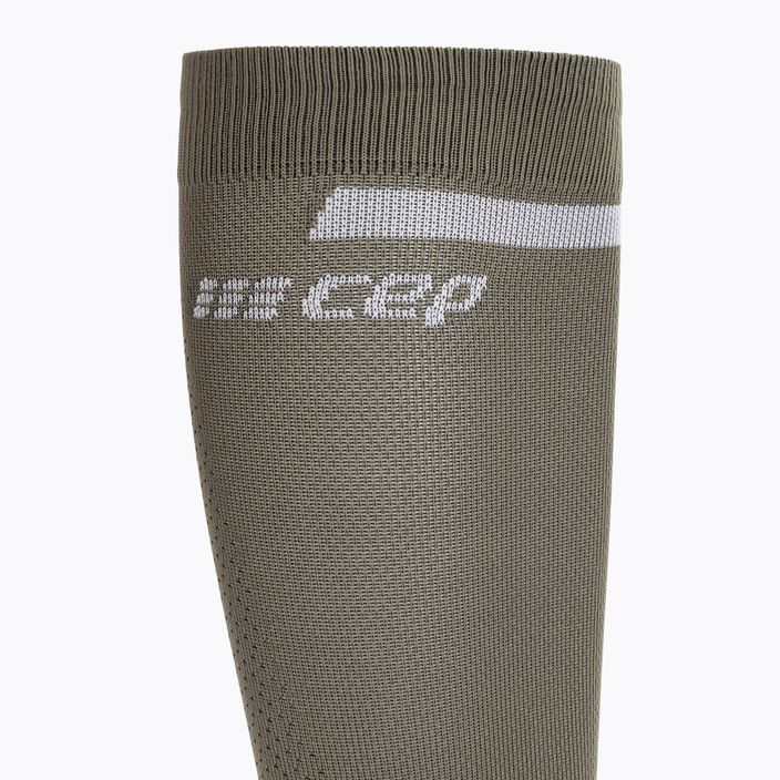 CEP Tall 4.0 λαδί/μαύρες ανδρικές κάλτσες συμπίεσης για τρέξιμο 4