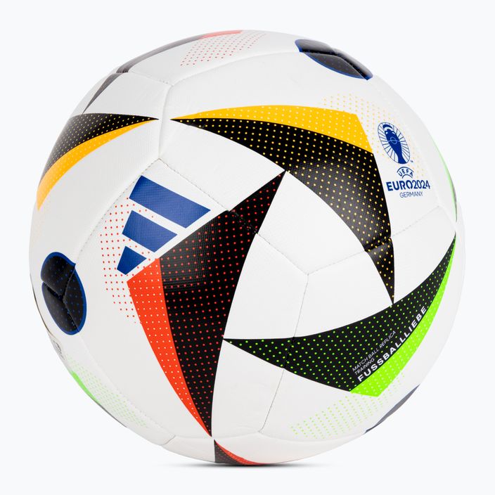 adidas Fussballiebe Trainig Euro 2024 ποδόσφαιρο λευκό/μαύρο/μπλε χρώμα μέγεθος 4 2