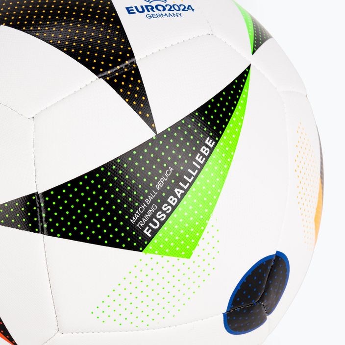 adidas Fussballiebe Trainig Euro 2024 ποδοσφαίρου λευκό/μαύρο/λαμπερό μπλε μέγεθος 5 3