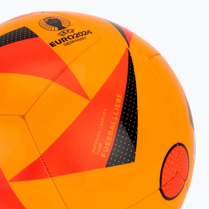 adidas Fussballiebe Club Euro 2024 ηλιακό χρυσό/ηλιακό κόκκινο/μαύρο ποδόσφαιρο μέγεθος 4 3