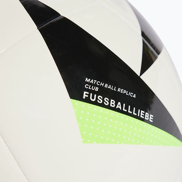 adidas Fussballiebe Club ποδοσφαίρου λευκό/μαύρο/ηλιακό πράσινο μέγεθος 4 3