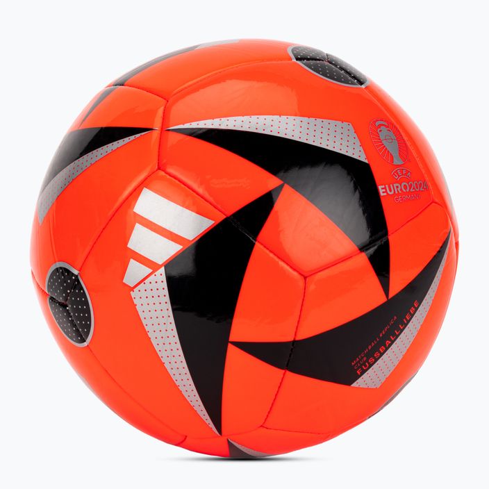 adidas Fussballiebe Trainig Euro 2024 ηλιακό κόκκινο/μαύρο/ασημί μεταλλικό ποδόσφαιρο μέγεθος 5 2