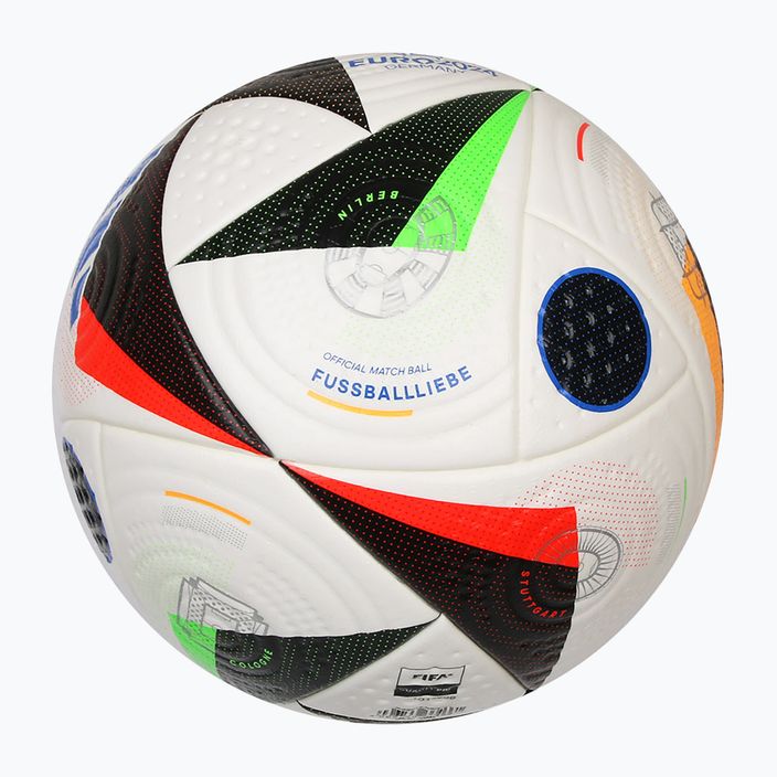 Adidas Fussballiebe Pro μπάλα λευκό/μαύρο/λαμπερό μπλε μέγεθος 5 3
