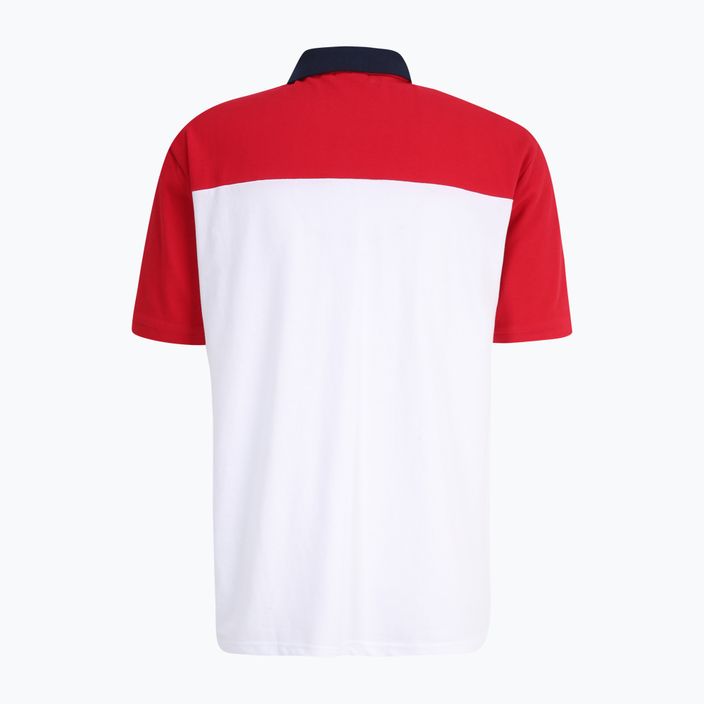 FILA ανδρικό πουκάμισο πόλο Lianshan Blocked bright white-true red 6