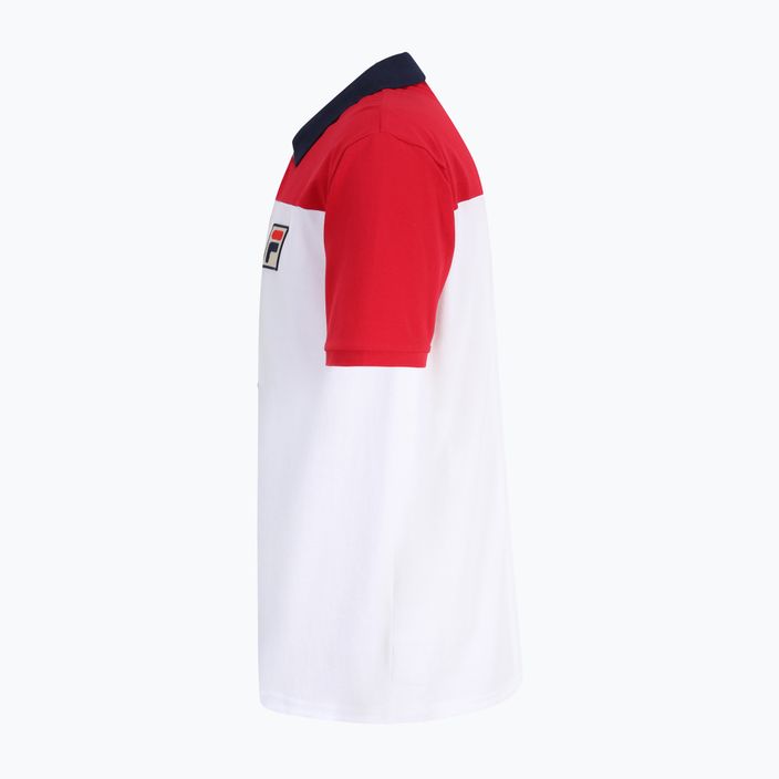 FILA ανδρικό πουκάμισο πόλο Lianshan Blocked bright white-true red 7