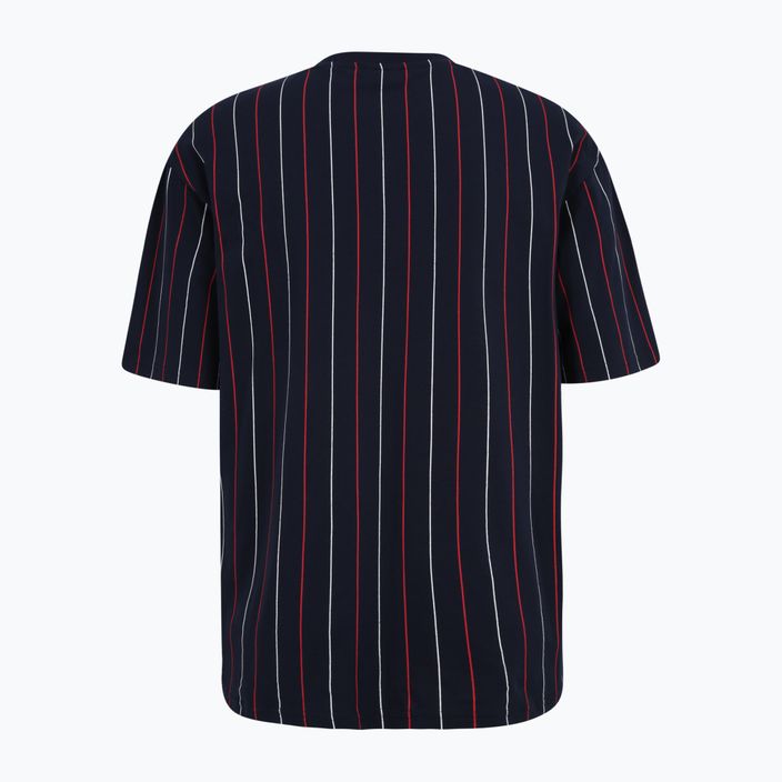 FILA ανδρικό Lobito Pinstriped t-shirt με ριγέ μαύρη ίριδα/δύο χρώματα 6