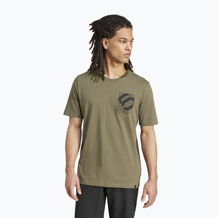 Ανδρικό μπλουζάκι adidas FIVE TEN Brand Of The Brave Tee olive strata ποδηλασία t-shirt