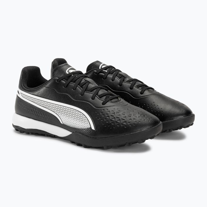 PUMA King Match TT ανδρικά ποδοσφαιρικά παπούτσια puma μαύρο/puma λευκό 4