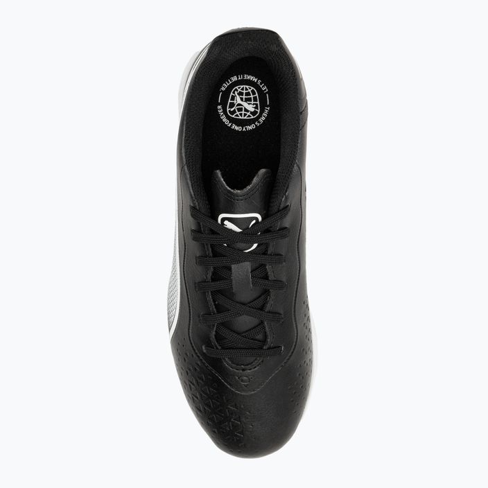 PUMA King Match IT Jr παιδικά ποδοσφαιρικά παπούτσια puma μαύρο/puma λευκό 6