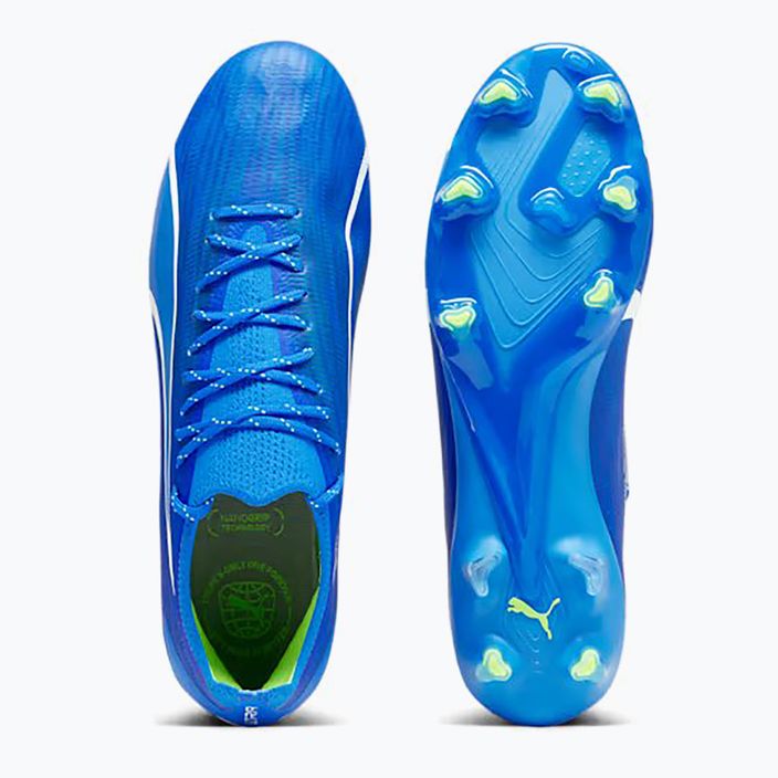 PUMA Ultra Ultimate FG/AG ανδρικά ποδοσφαιρικά παπούτσια ultra blue/puma white/pro green 9