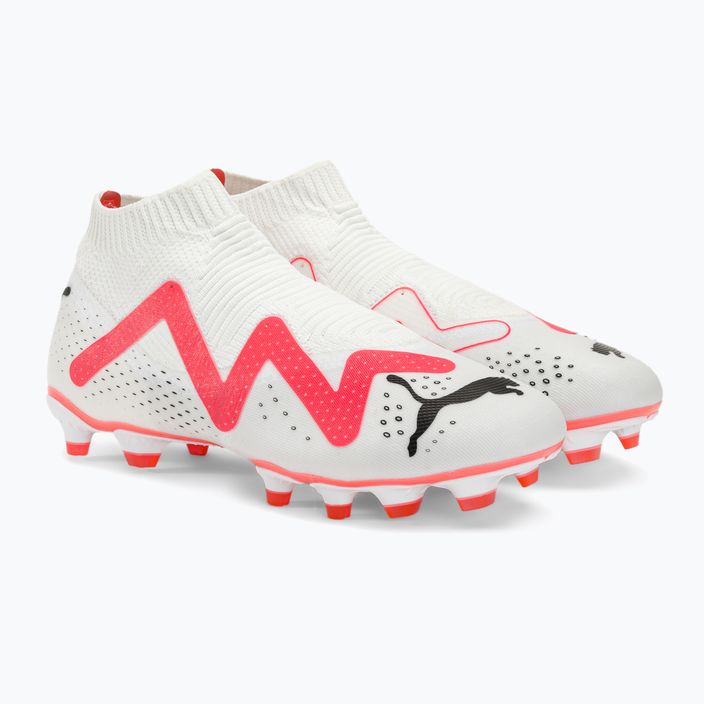 PUMA Future Match+ Ll FG/AG ανδρικά ποδοσφαιρικά παπούτσια puma λευκό/puma μαύρο/fire orchid 4
