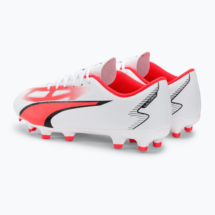 Ανδρικά ποδοσφαιρικά παπούτσια PUMA Ultra Play FG/AG puma white/puma black/fire orchid 3