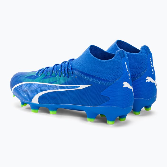 PUMA Ultra Pro FG/AG ανδρικά ποδοσφαιρικά παπούτσια ultra blue/puma white/pro green 3