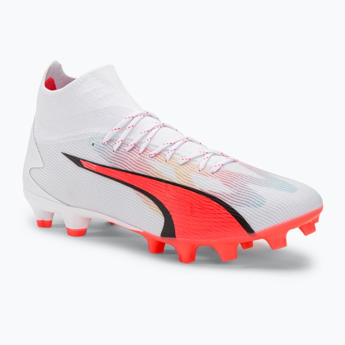 Ανδρικά ποδοσφαιρικά παπούτσια PUMA Ultra Pro FG/AG puma λευκό/puma μαύρο/fire orchid