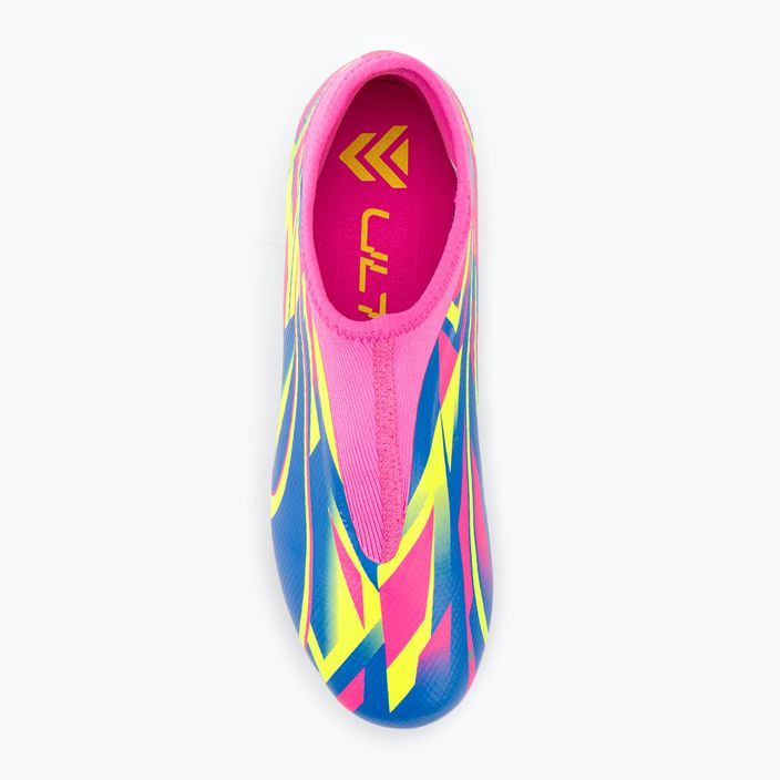 PUMA Ultra Match Ll Energy FG/AG Jr παιδικές μπότες ποδοσφαίρου φωτεινό ροζ/υψηλό μπλε/κίτρινο συναγερμός 6
