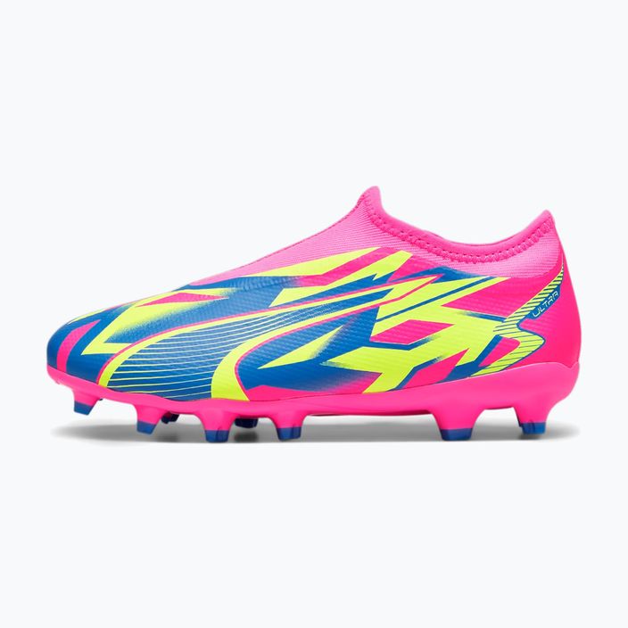 PUMA Ultra Match Ll Energy FG/AG Jr παιδικές μπότες ποδοσφαίρου φωτεινό ροζ/υψηλό μπλε/κίτρινο συναγερμός 11