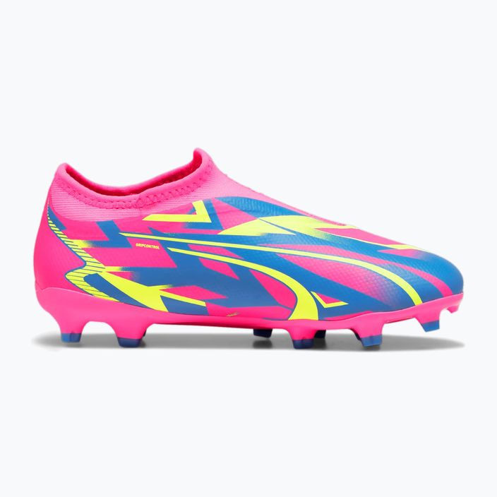 PUMA Ultra Match Ll Energy FG/AG Jr παιδικές μπότες ποδοσφαίρου φωτεινό ροζ/υψηλό μπλε/κίτρινο συναγερμός 12