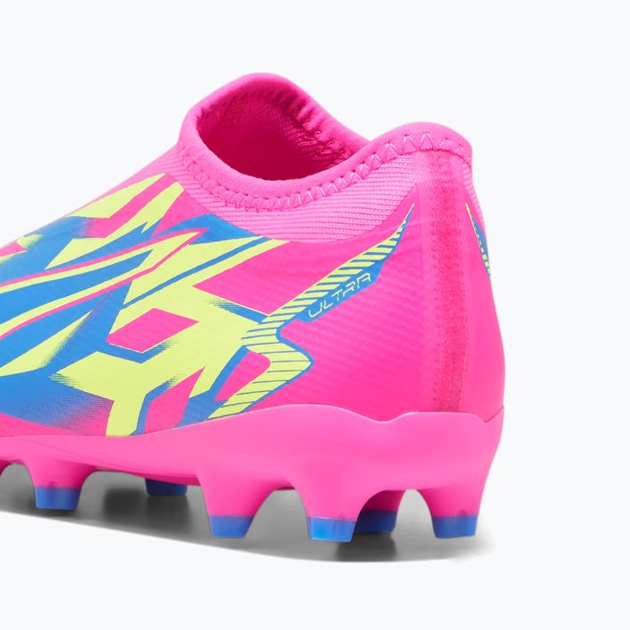 PUMA Ultra Match Ll Energy FG/AG Jr παιδικές μπότες ποδοσφαίρου φωτεινό ροζ/υψηλό μπλε/κίτρινο συναγερμός 14