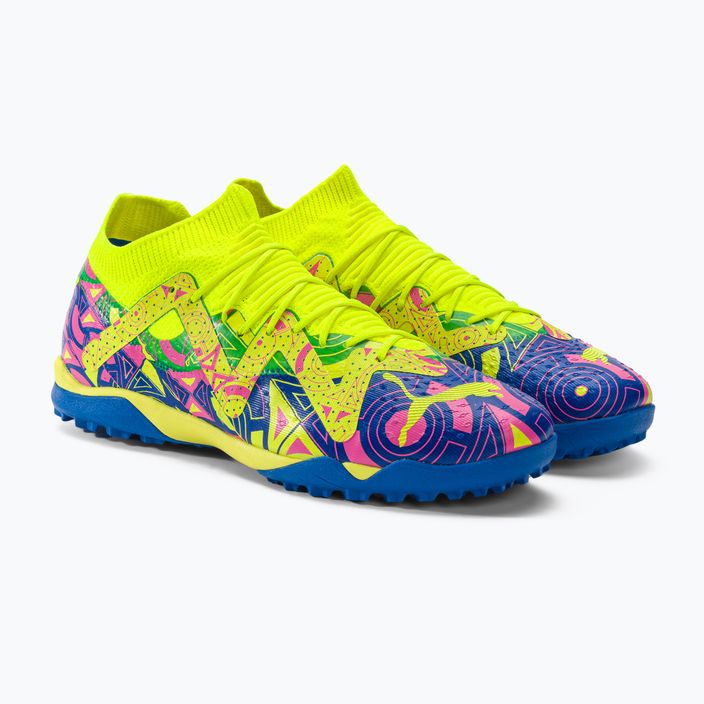 PUMA Future Match Energy TT ανδρικά ποδοσφαιρικά παπούτσια ultra blue/yellow alert/luminous pink 4