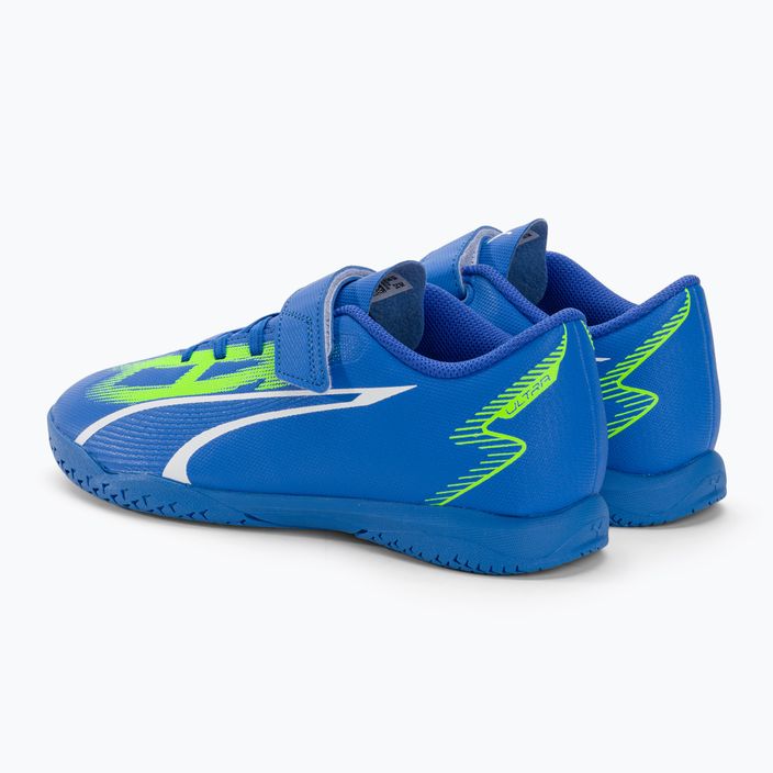 PUMA Ultra Play IT V Jr παιδικά ποδοσφαιρικά παπούτσια ultra blue/puma white/pro green 3