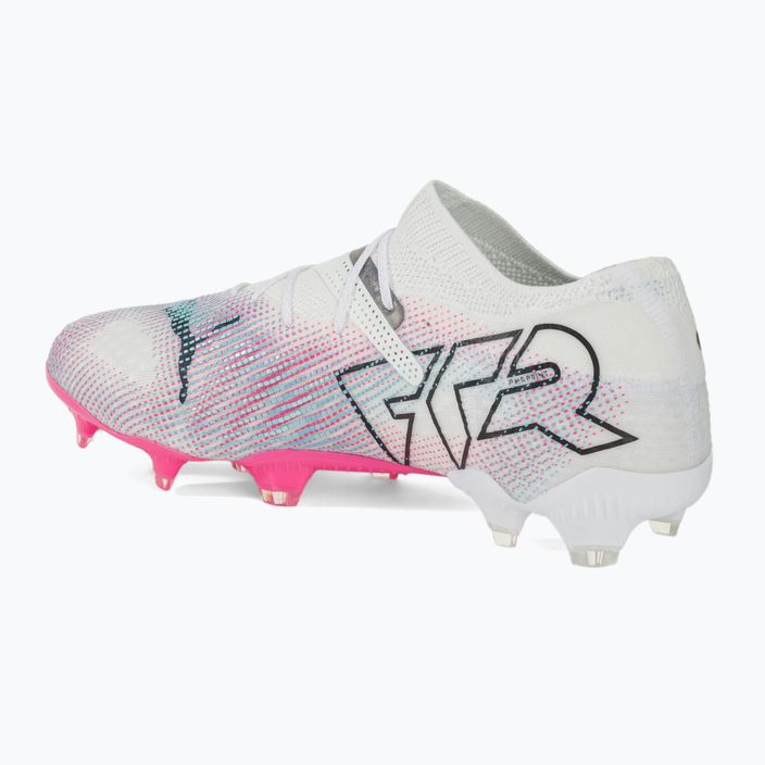 PUMA Future 7 Ultimate Low FG/AG λευκό/μαύρο/ροζ δηλητήριο/λαμπερό νερό/ασημένια ομίχλη ποδοσφαίρου μπότες ποδοσφαίρου 3